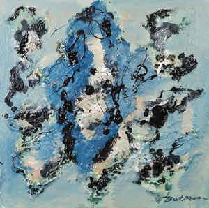 Bert Braam - Acryl op doek, Zonder titel verkocht voor € 1!