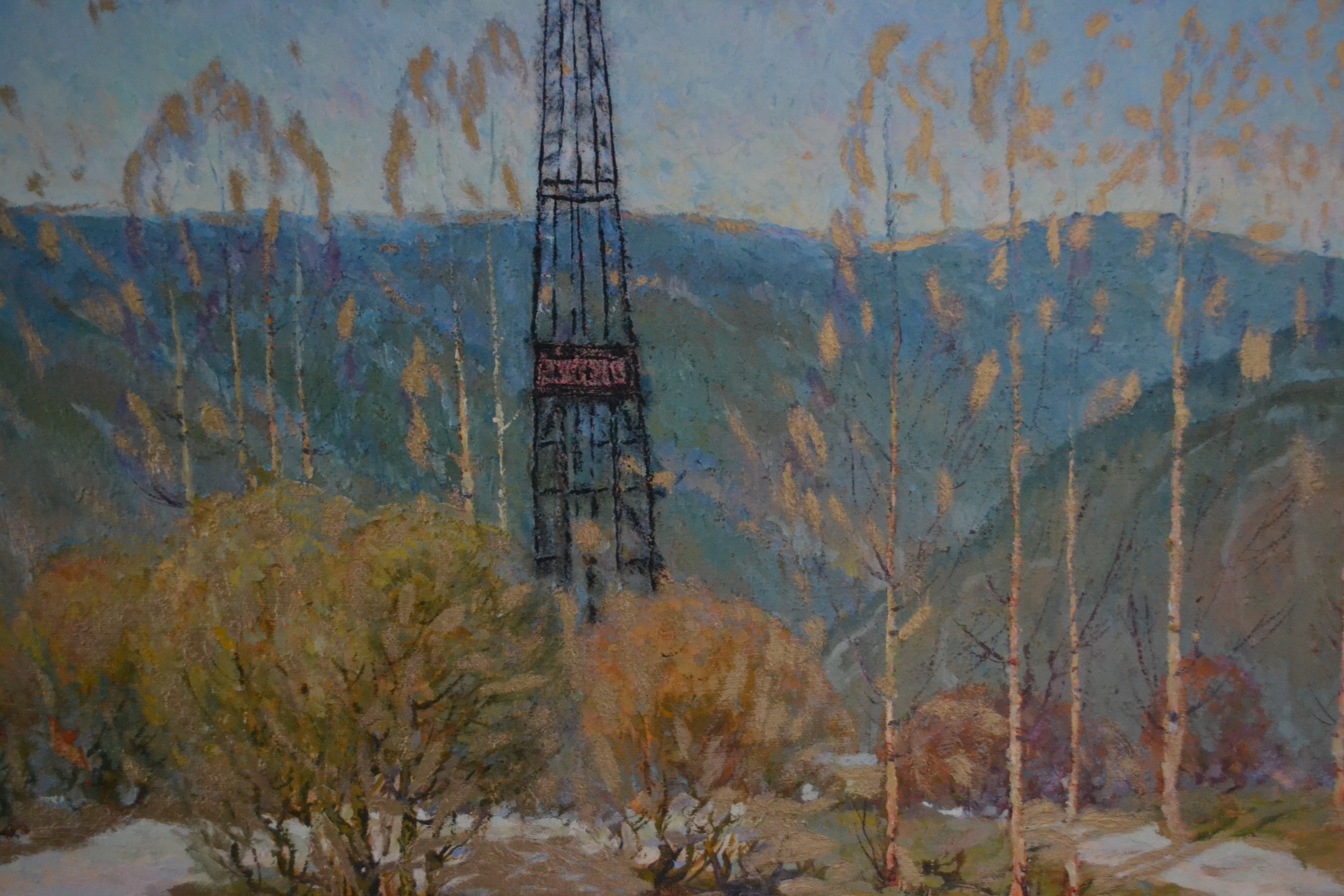 Niet of onleesbaar gesigneerd - Russische school - Olieverf op doek - Voorjaar kopen? Bied vanaf 1!