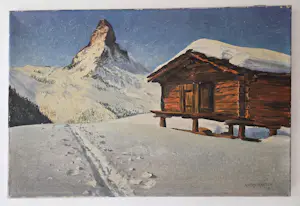 Fons Verstraeten - Berglandschap. Sneeuw. Mont Blanc? Matterhorn? kopen? Bied vanaf 299!