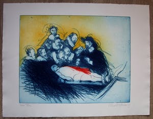 Ronald Tolman - Ets/Aquatint - De anatomische les - 1985 kopen? Bied vanaf 90!