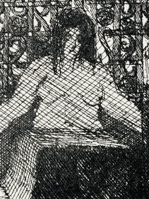 Peter Ackermann - Weiblicher Akt auf Friedhof. Original Ätz-Radierung 1971 kopen? Bied vanaf 85!