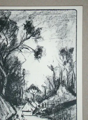 Henri Kerels - Dorp Katanga - 1932 - Originele lithografie - Gesigneerd kopen? Bied vanaf 100!