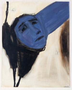 Judith Glaus - olieverf op papier: vrouw - 1994- (mooi ingelijst!) kopen? Bied vanaf 325!