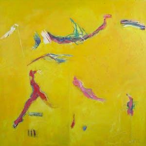 Franscz Witte - Olieverf op doek, Dansende beweging kopen? Bied vanaf 1!