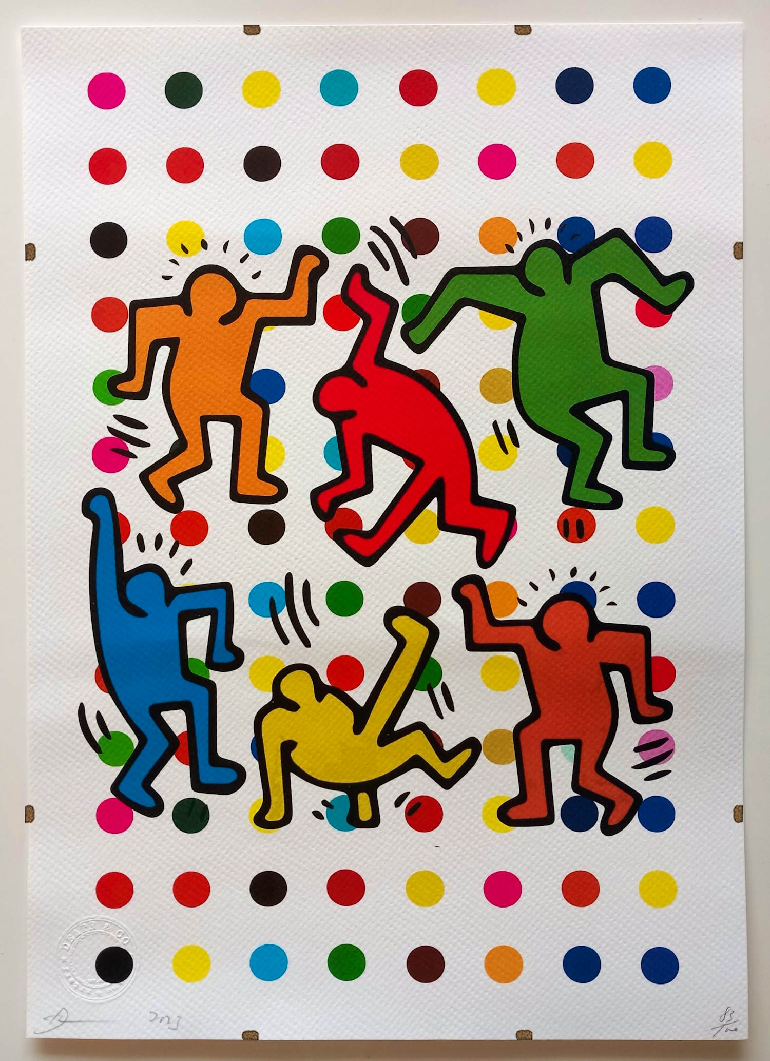 Death NYC - Haring X Hirst – zeefdruk met lijst kopen? Bied vanaf 145!
