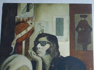 Lodewijk Post de Jong - Litho , Portret van couturier Max Heymans – 60x50 cm – oplage 19/50 kopen? Bied vanaf 40!