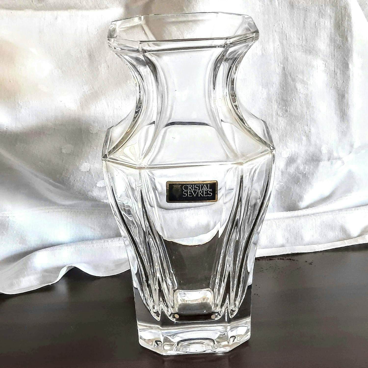 Sevres - Kristall Vase sechseckig Transparent von Sevres France kopen? Bied vanaf 120!