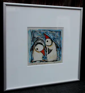 Hans Innemee - Ingelijste zeefdruk: ''left and right and up and down" - 2001 (nette lijst) kopen? Bied vanaf 49!