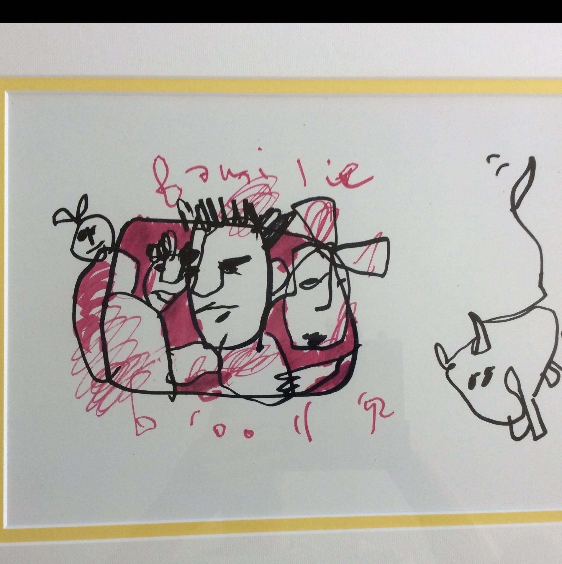 Herman Brood - Originele tekening: familie Brood kopen? Bied vanaf 275!