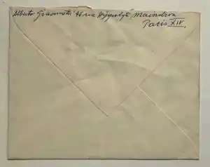 Alberto Giacometti - handgesigneerde briefomslag kaufen? Bieten Sie von 580!