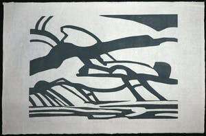 Paul Overhaus - Houtsnede op Japans papier, Zee no. 15 kopen? Bied vanaf 1!