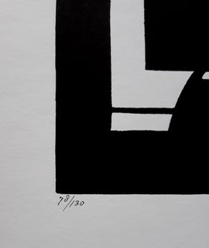 Cesar Domela - Geometrisch abstract landschap, zeefdruk kopen? Bied vanaf 115!
