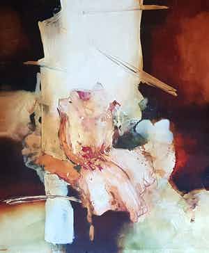 Hans Vanhorck - IRIS - acryl op doek, handgesigneerd en verso 1993 verkocht voor € 395!