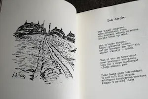 Jan Altink - Het Reitdiep bij Groningen - ingelijste litho - incl. Nunerkes 1970, oplage 400 kopen? Bied vanaf 95!