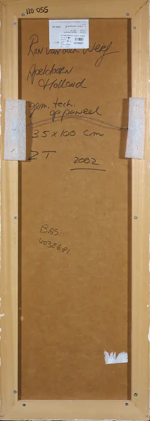 Ron van der Werf - Olieverf en collage op paneel, zonder titel (groot) kopen? Bied vanaf 180!