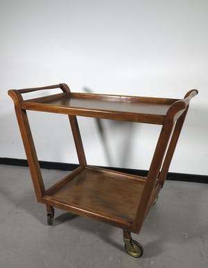 Niet of onleesbaar gesigneerd - Hout, Vintage Theewagen kopen? Bied vanaf 1!