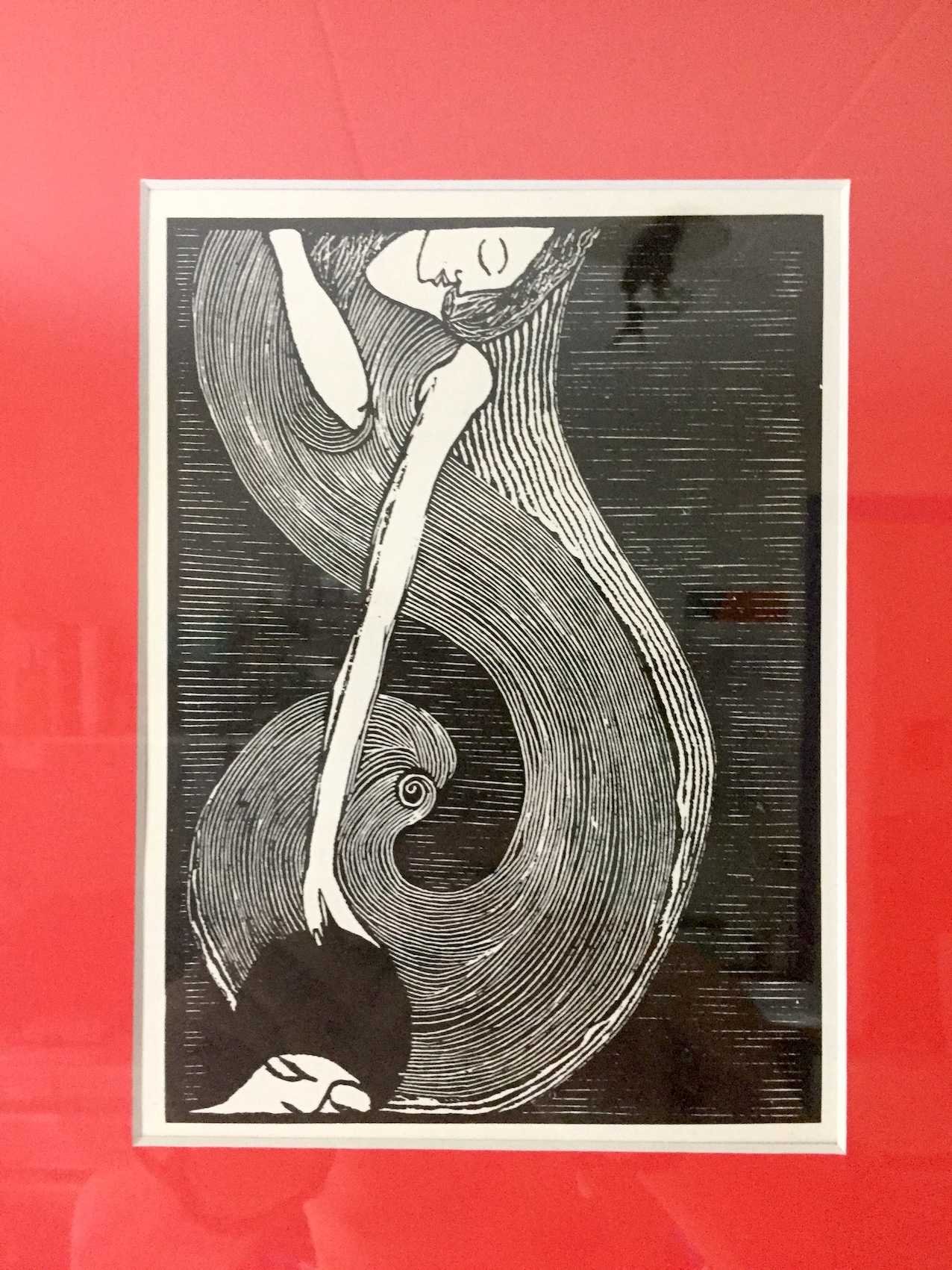 Josef Vachal - Houtsnede, Ingelijst verkocht voor € 59!