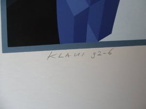 Hans Klaui - Mooi geometrische zeefdruk van Hans Klaui, 1992-6 kopen? Bied vanaf 40!