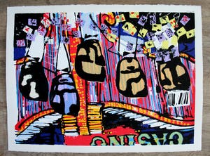 Herman Brood - zeefdruk: Casino kopen? Bied vanaf 299!