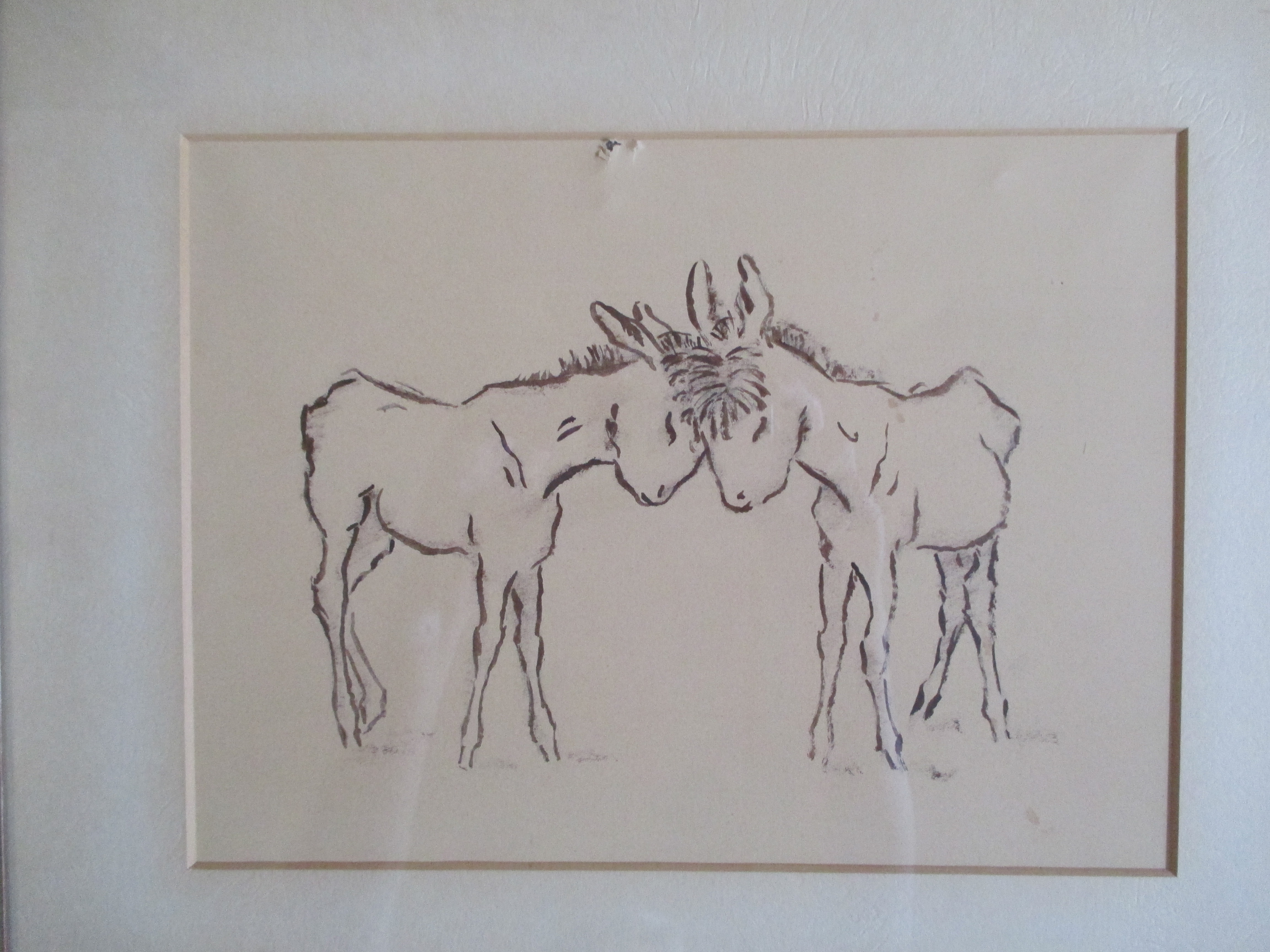 Niet of onleesbaar gesigneerd - Pentekening geitjes kopen? Bied vanaf 1!