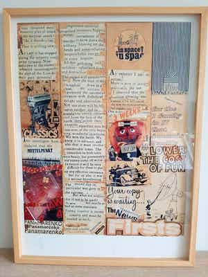 Panamarenko - In Space, Litho en Collage 2003, handgesigneerd met certificaat verkocht voor € 850!