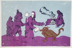 Lucebert - 'Het offer' - Ingelijst 1973 kopen? Bied vanaf 155!