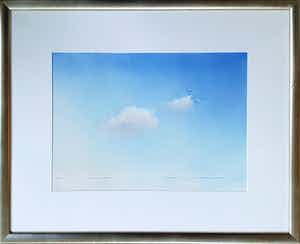 Gerard Koster - Aquarel: Landschap met wolken (ingelijst) verkocht voor € 255!