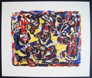 Theo Wolvecamp - grote abstracte zeefdruk - 1990 kopen? Bied vanaf 235!