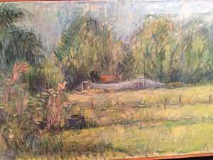 Meinert Volkers - Landschap met kippenren verkocht voor € 100!