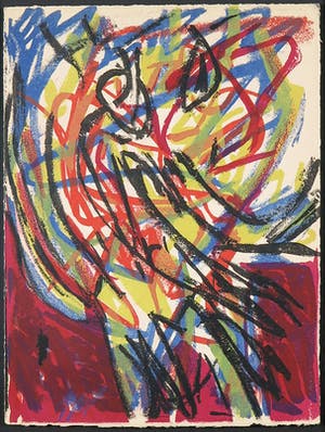 Karel Appel - Litho uit Rhapsodie de ma nuit - Ingelijst kopen? Bied vanaf 1!
