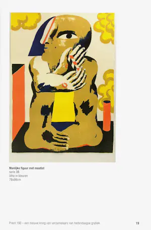 Horst Antes - Männliche Figur mit Maßstab, litho kopen? Bied vanaf 350!