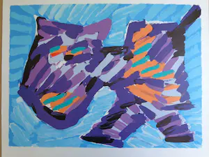 Karel Appel - HAPPY CAT / KLEURLITHOGRAFIE / LITHOGRAPHIE COLORE / 64x82cm kopen? Bied vanaf 60!