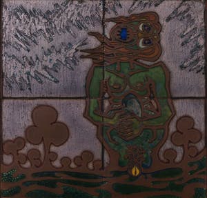 Ruud de Caluwe - Email champlevé, Zonder titel - Ingelijst kopen? Bied vanaf 40!