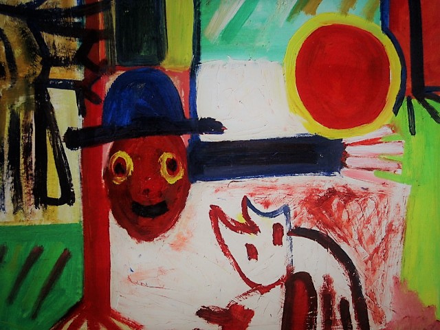 Ruud Cornelisse - Karakteristiek expressionistisch Acrylverf "Circus" 1989 GROOT! kopen? Bied vanaf 1!