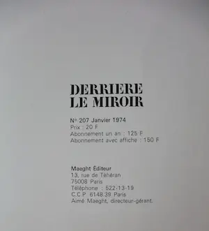 Bram van Velde - derriere le Miroir - 1974 kopen? Bied vanaf 75!