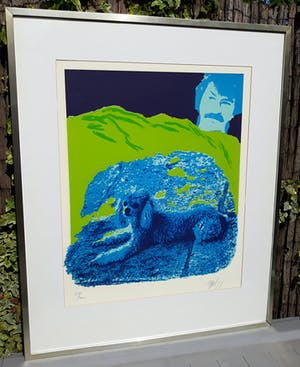 Karel Appel - Tuesday, zeefdruk (ingelijst, groot) kopen? Bied vanaf 175!