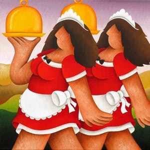 Yvonne Zomerdijk - Sweet cherry - Ingelijst -zeefdruk 13/40 kopen? Bied vanaf 1!