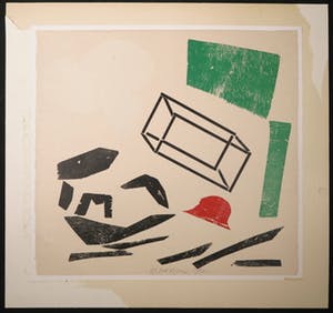 Carel Visser - Houtsnede op geschept papier, Zonder titel kopen? Bied vanaf 1!