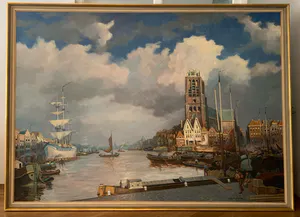 Martin van Waning - Gezicht op Dordrecht kopen? Bied vanaf 1250!