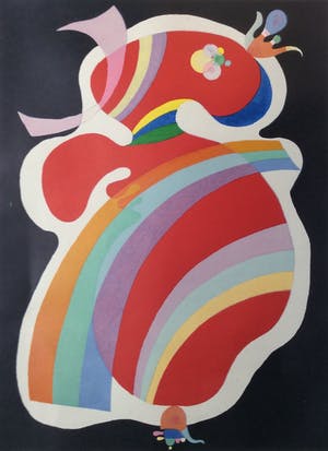 Vasili Kandinsky - La Forme Rouge - DLM nr.147 - ingelijst kopen? Bied vanaf 69!