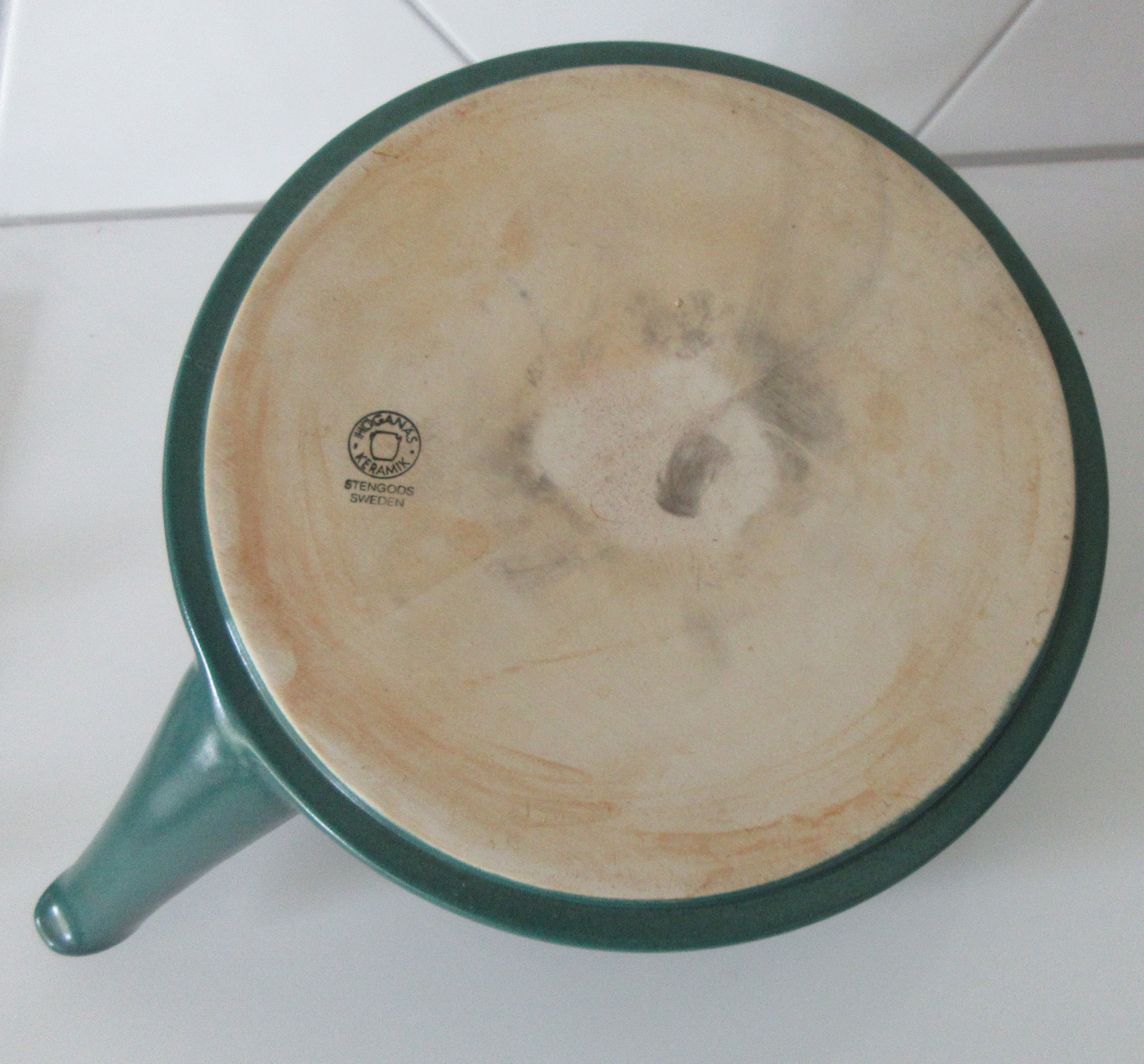 Höganäs Keramik - Grote groene theepot met bamboe hengsel + theelicht kopen? Bied vanaf 50!