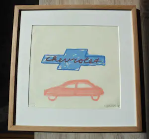 Klaas Gubbels - litho op handgeschept papier 'Chevrolet' kopen? Bied vanaf 175!