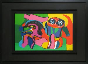 Karel Appel - Gesigneerde litho uit de uitgave Ariel 19 / Superpositions - Ingelijst kopen? Bied vanaf 1!