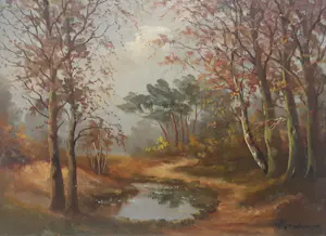 Jan van Vlaardingen - Landschap met bomen en vijvertje kopen? Bied vanaf 49!