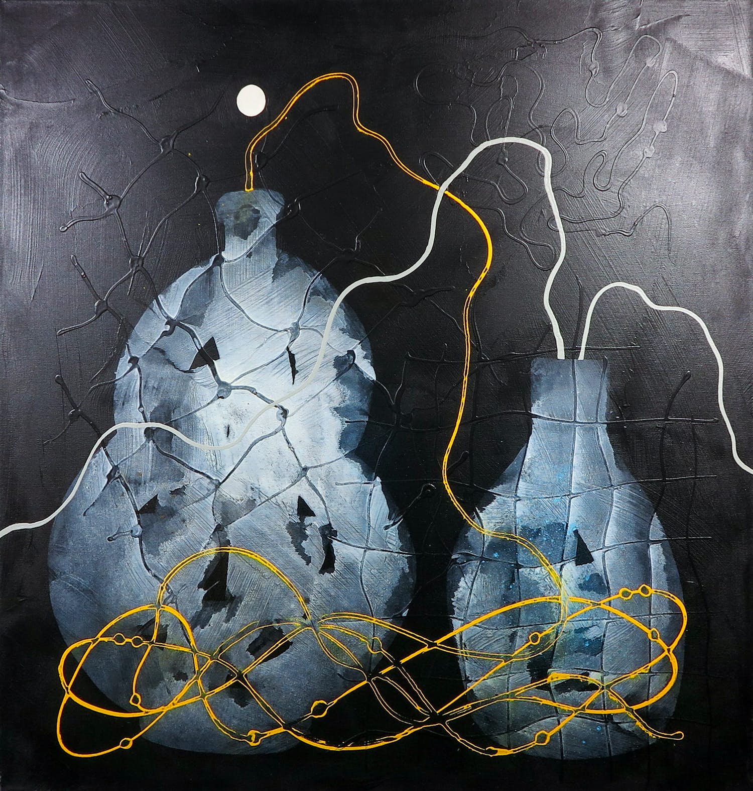 Albert Merz - Gemengde techniek op doek, The Skagen Ten (Groot) verkocht voor € 250!