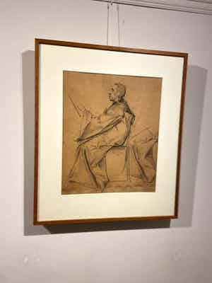 Antoon Derkinderen - studie zittende man verkocht voor € 1!