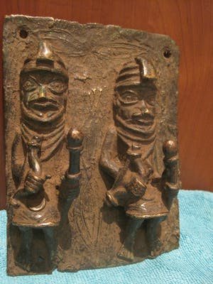 Benin - Bronzen muurplaquette. kopen? Bied vanaf 85!