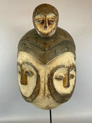 Fang - 211034 - African Fang Twin mask - Gabon. kopen? Bied vanaf 45!