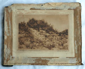 Johan D. Scherft - Ets , “Duinpunt” – gesigneerd – ca 1940 kopen? Bied vanaf 10!