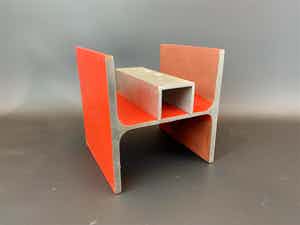 Piet Tuytel - Rood gelakte ijzeren en aluminium sculptuur - 2003 verkocht voor € 299!